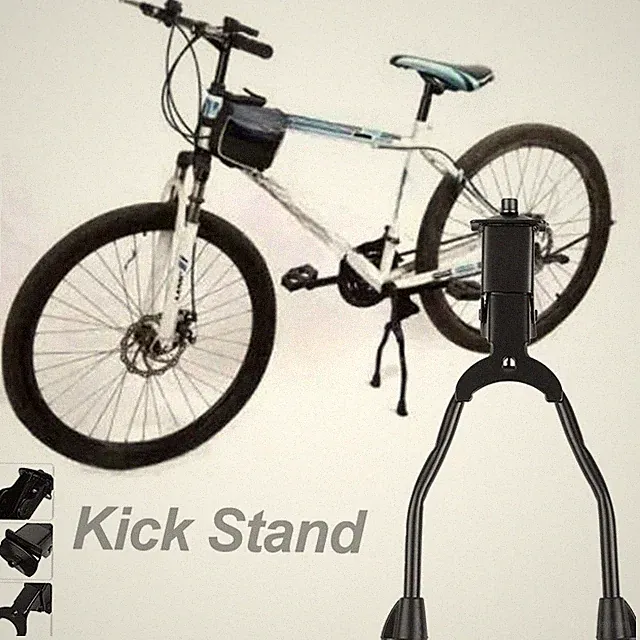 26"-29" Double Leg Mount Bike Kick Stand MTB Mountain Bicycle Kickstand Black