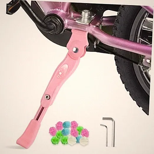 Adjustable Kickstand for Kids Bike, Bike Kickstand For 16-18-20 In Wheels Pink