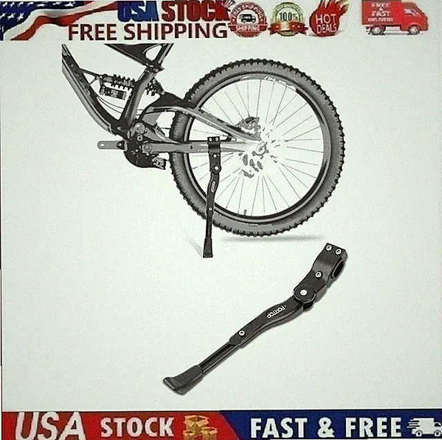 Bike Kickstand for Adult Bicycle, Adjustable Aluminum Bicycle Stand for 24–29 In