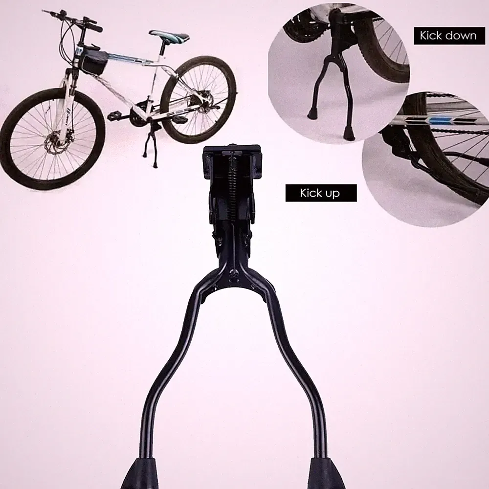Double Leg Kickstand For Bike Center Mount Bicycle Stand Foldable Heavy Duty