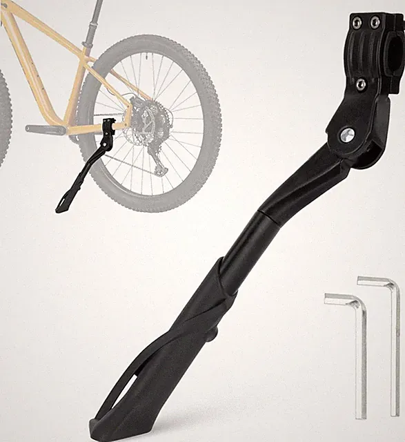 E Bike Kickstand for Adult Bikes, Adjustable Ebike Kickstand Heavy Duty Antisli