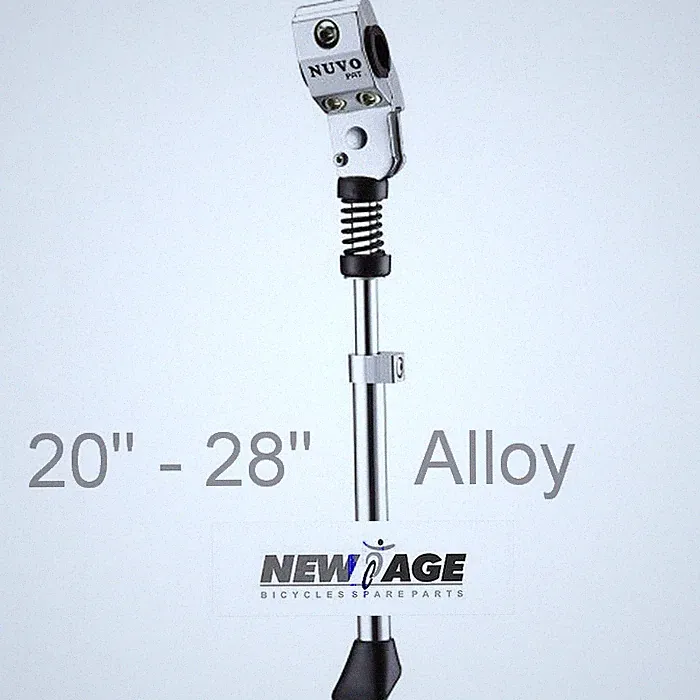 Silver NUVO 20"-28" Bicycle Bike Kickstand Adjustable, Cruiser Road City BMX
